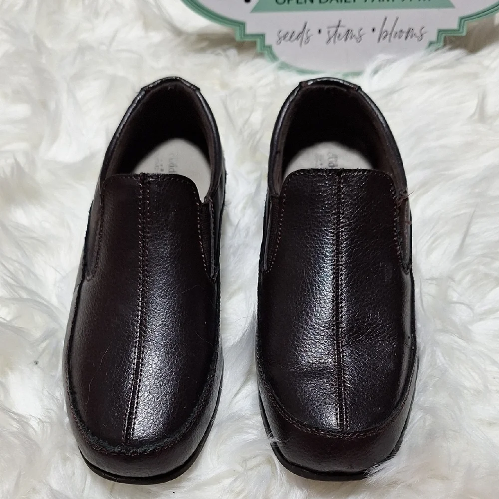 Brown Leather Slip-On Shoes
